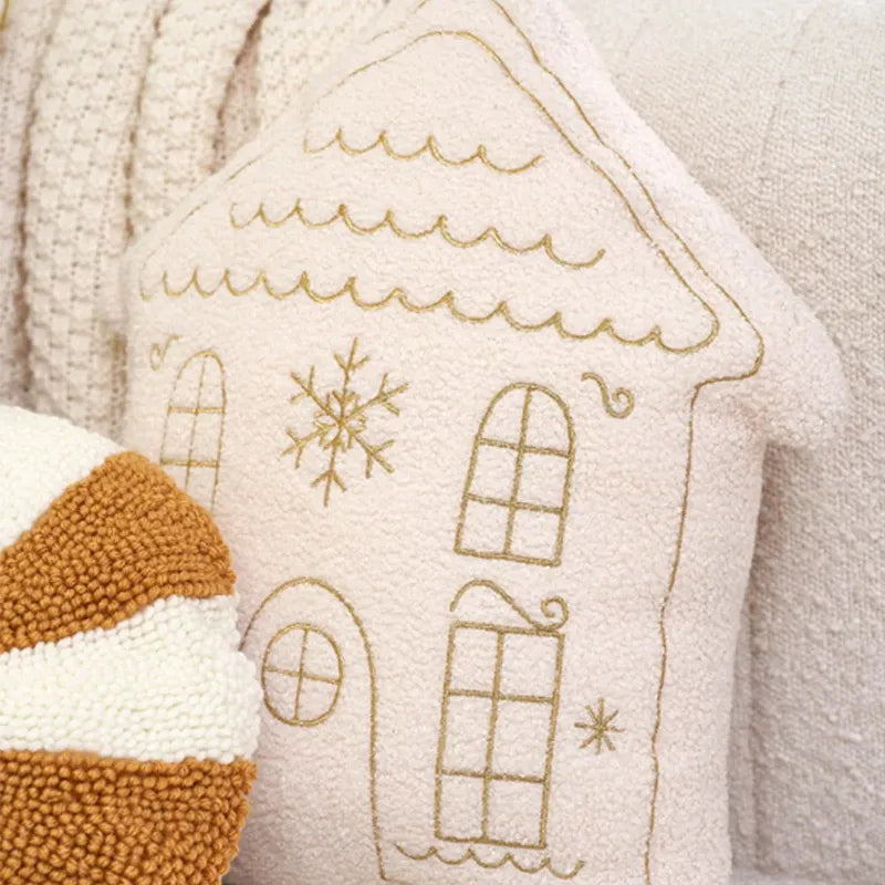 Christmas Pillow Embroidered Cushion