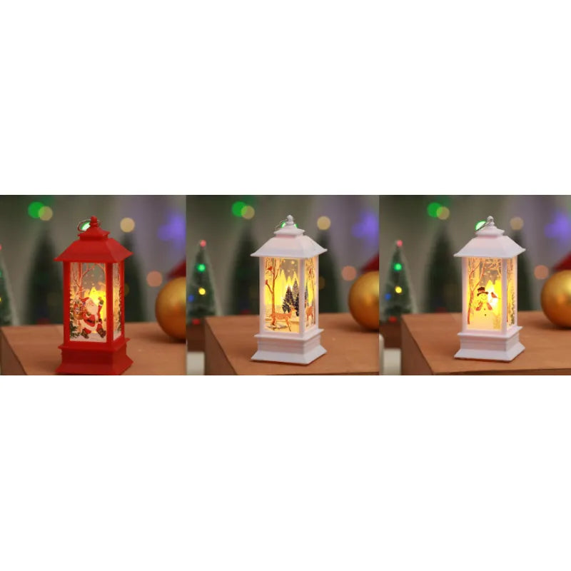 Christmas Decorations Flame Candlestick Lamp