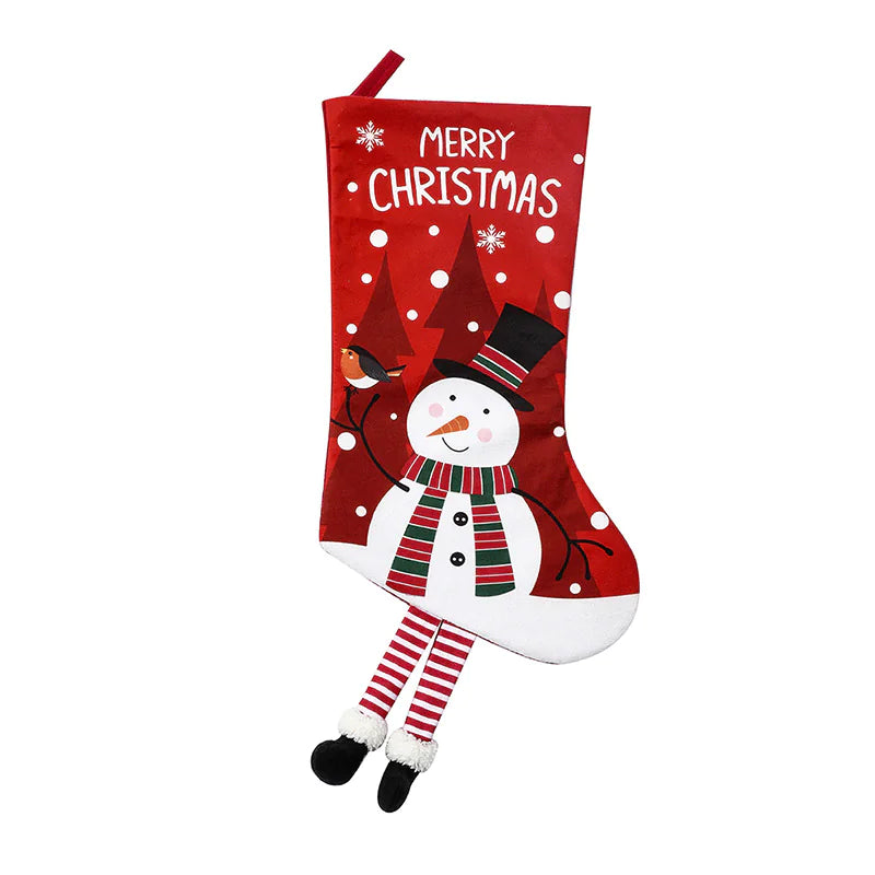 Festive Christmas Hanging Stocking Ornament – Non-Woven Holiday Decoration