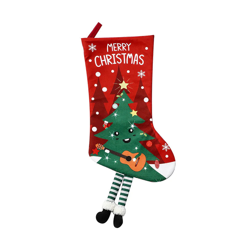 Festive Christmas Hanging Stocking Ornament – Non-Woven Holiday Decoration