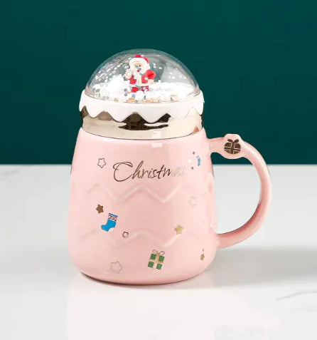 Santa Claus Ceramic Mug with Lid