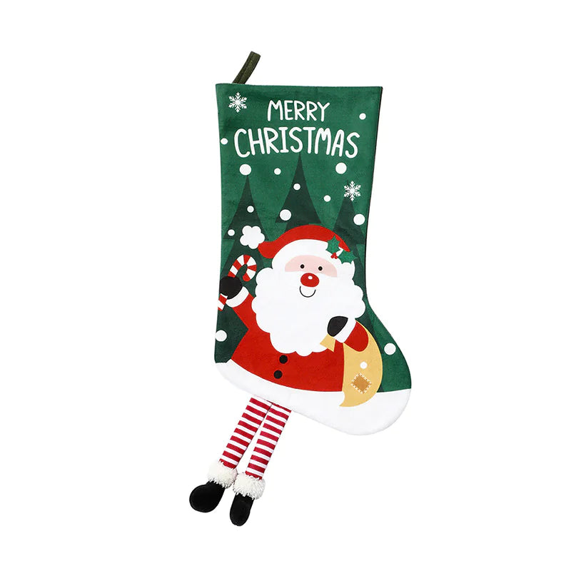 Festive Christmas Hanging Stocking Ornament – Non-Woven Holiday Decoration