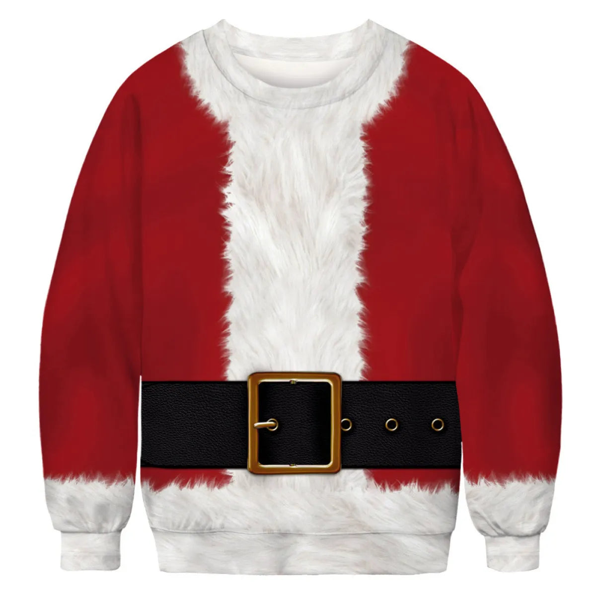 Men's Santa Claus Print Long Sleeve Pullover Sweater